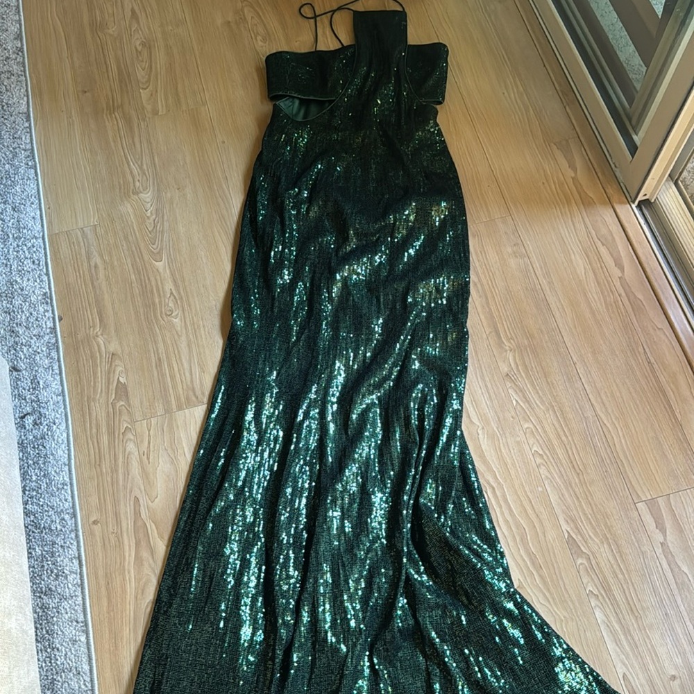 JAYGODFREY GREEN SEQUIN DRESS